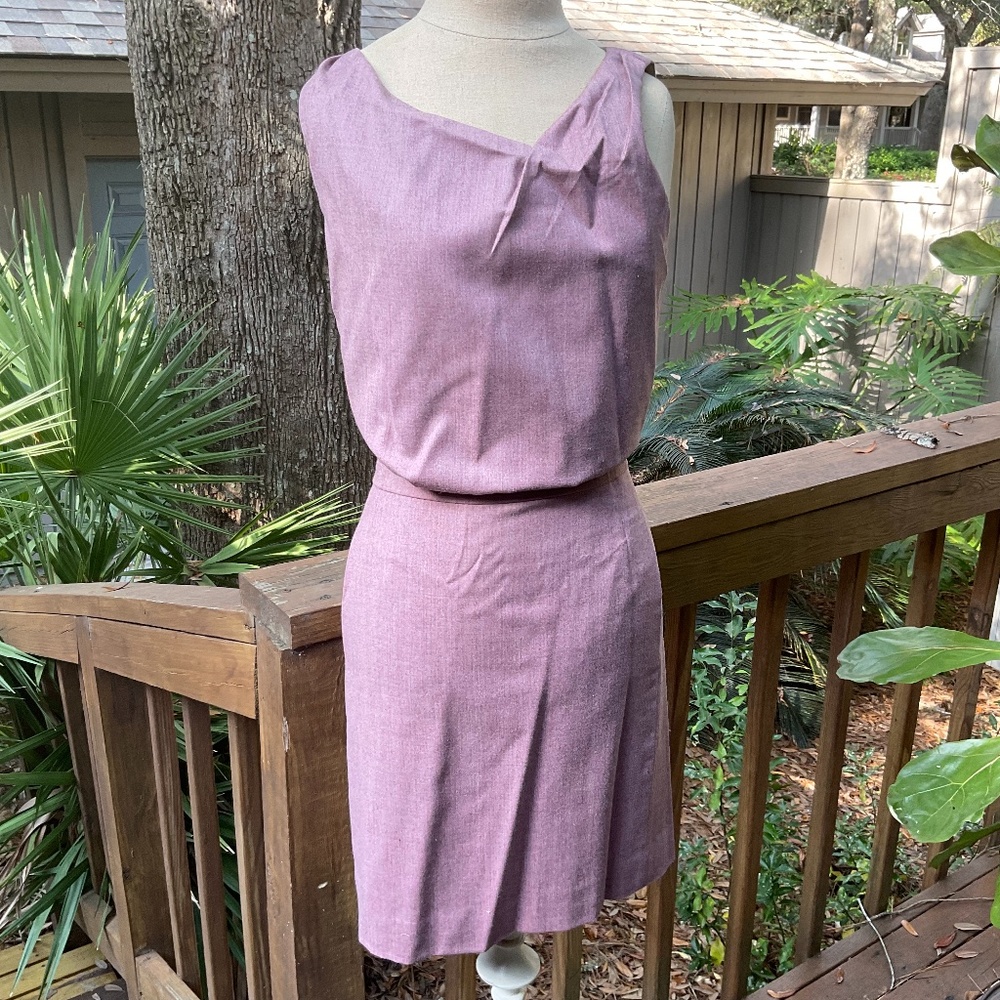 NWT J. Crew Sleeveless Wool Flannel Estelle Dress in Dusty Pink